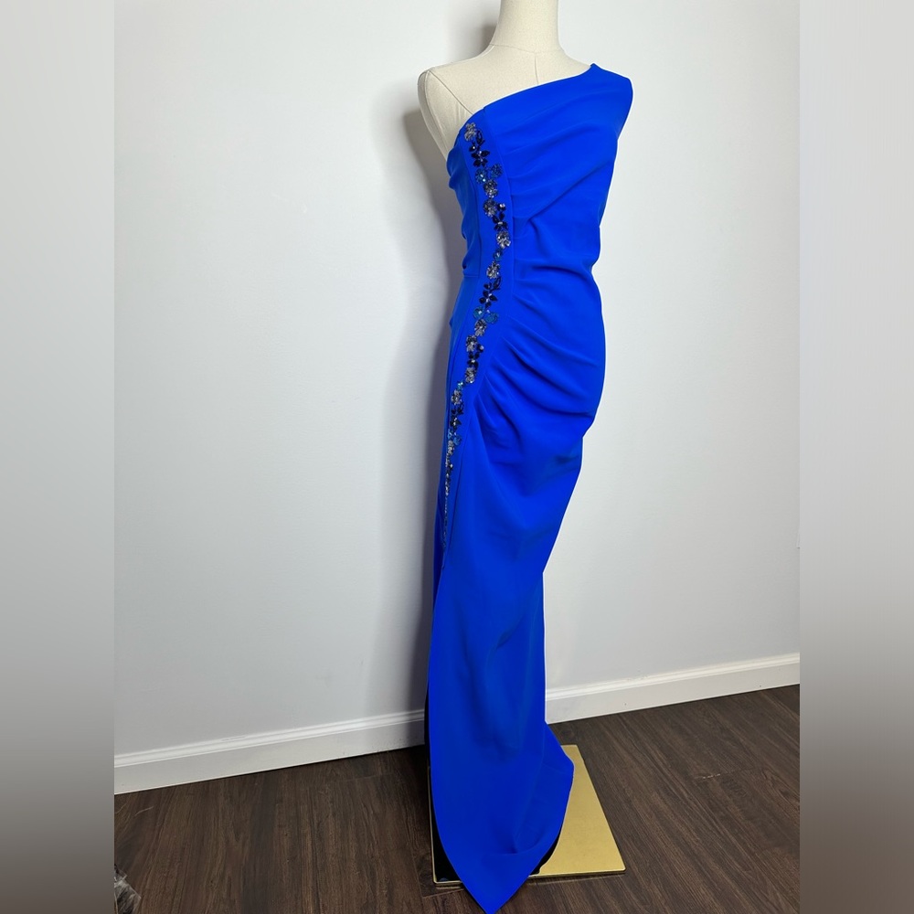 Chiari Boni Lianette One-Shoulder Embellished Gown - Picture 3 of 13